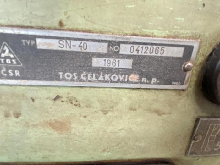 Used 1961 TOS SN40 x 2000 Manual Center Lathe