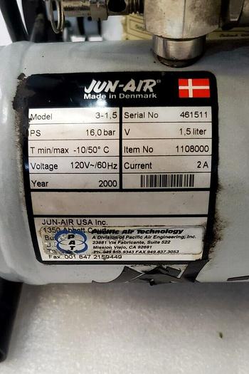 Used JUN-AIR 3-1,5 AIR COMPRESSOR