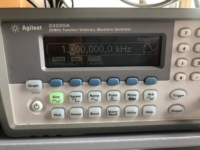Used AGILENT 33220A ARBITRARY WAVEFORM GENERATOR