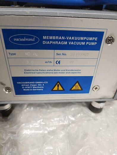 Used VACUUMBRAND DIAPHRAGM VACUUM PUMP MD4L