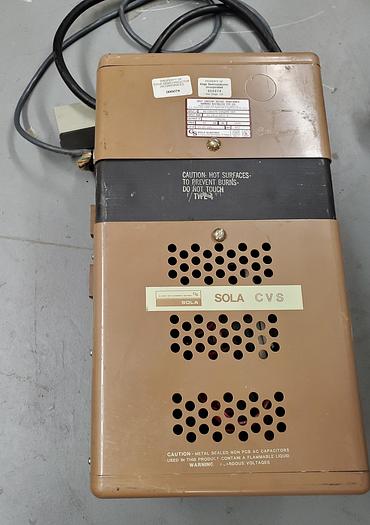 Used SOLA 23-25-220 CONSTANT VOLTAGE TRANSFORMER