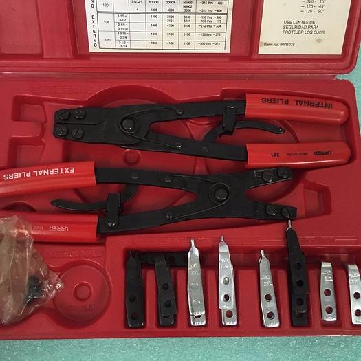 Used URRER 361 Heavy Duty Retaining ring plier set