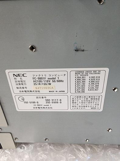 Used NEC FC-9801F FACTORY COMPUTER