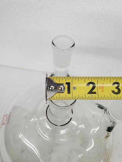 Used KONTES 5000 ML ROUND GLASS FLASK (4 NECK)