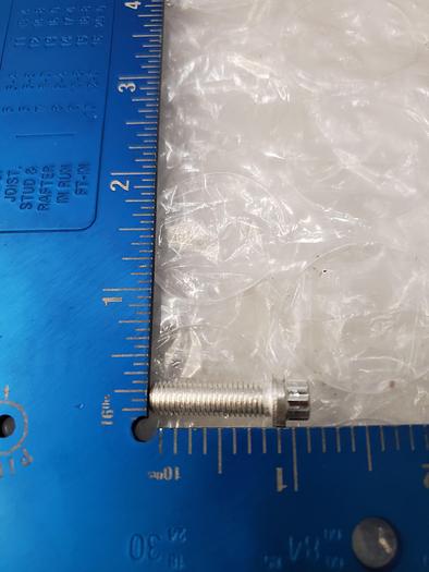 Used DUNIWAY SBX-28-087 SILVER-PLATED 12 POINT BOLTS (PACK OF 25)