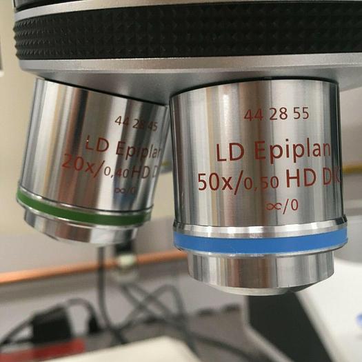 Used CARL ZEISS MICROSCOPE AXIOTECH VARIO 100HD WITH KONICA MINOLTA SPECTROPHOTOMETER