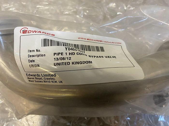 EDWARDS VACUUM PIPE 1HD CONN BYPASS VALVE Y04601637