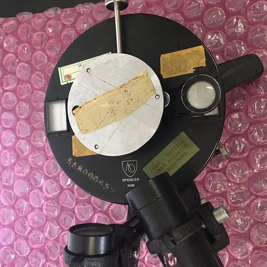 Used AMERICAN OPTICAL SPENCER SPECTROMETER, COLLIMATOR & TELESCOPE MODEL #3340