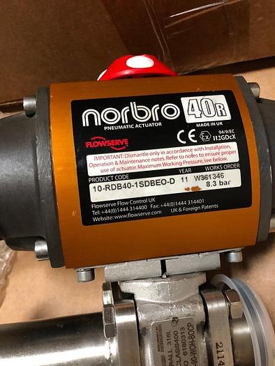 Used NORBRO PNEUMATIC ACTUATOR 10-RDA40-1SDBEO-D