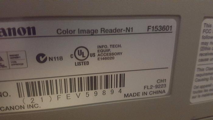 Used CANON COLOR IMAGE READER F-1