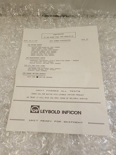 Used INFICON IG3 VACUUM GAUGE