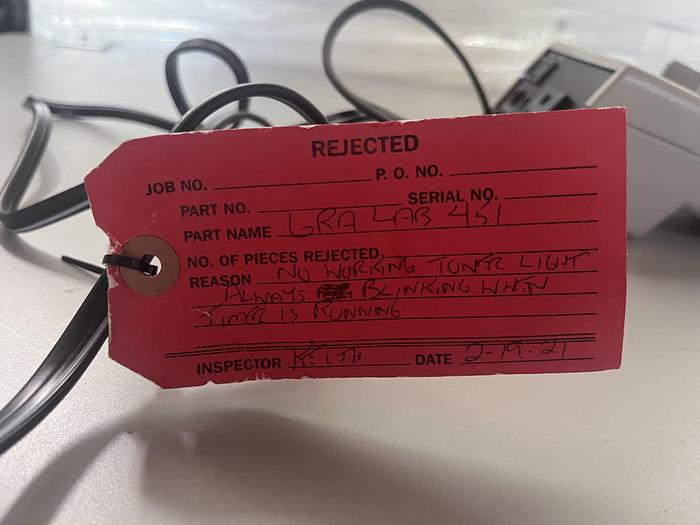 Parts only GRALAB 451 (TONER LIGHT FAULTY)