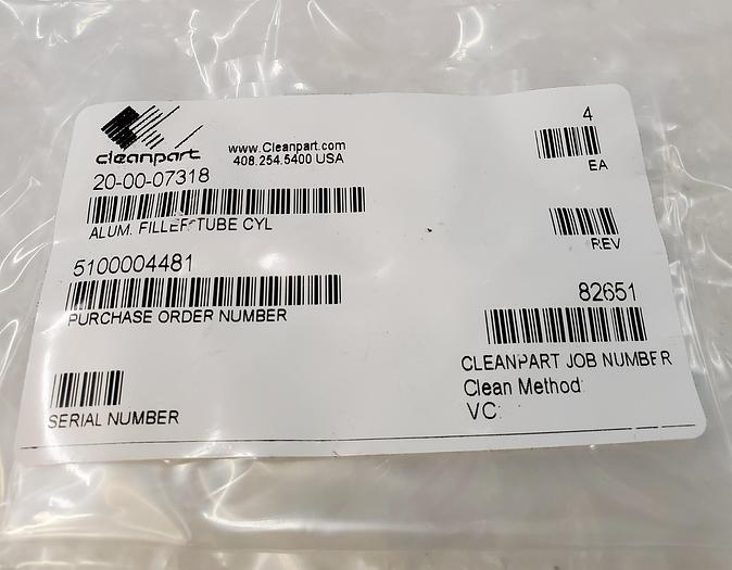 Used ALUMINUM FILLER TUBE CYLINDER