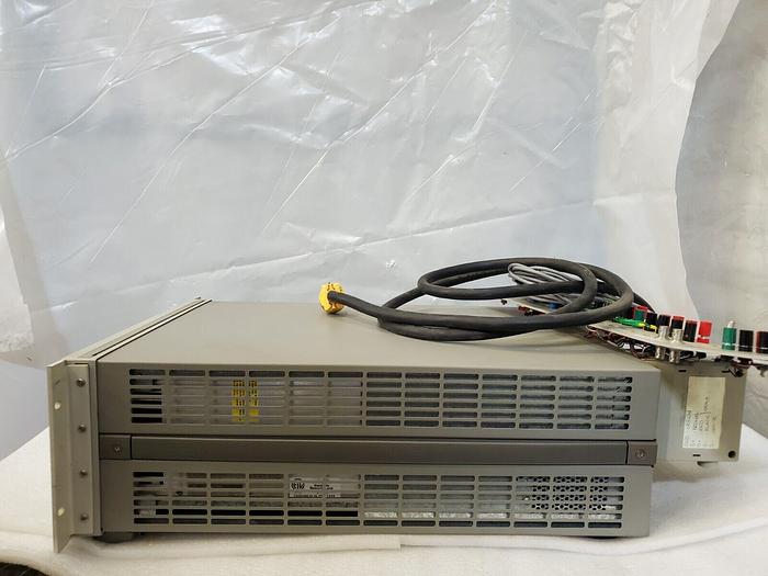 Used HEWLETT PACKARD 66000A MAIN FRAME WITH HP66105A, HP66101A, 2) HP66104A, 4) 16A