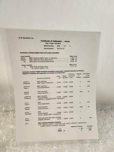 Used VLSI STANDARD MIRROR , SHS-1.8C