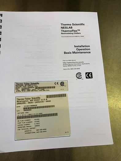 Used THERMO SCIENTIFIC NESLAB MERLIN RECIRCULATING CHILLERS MANUAL