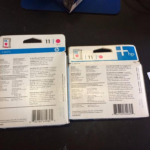 Used HP 10 INK MAGENTA 28ML  LOT OF 5