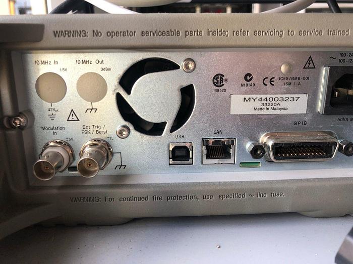 Used AGILENT 33220A ARBITRARY WAVEFORM GENERATOR