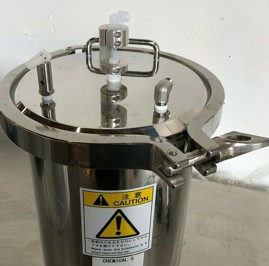 Used CHEMICAL BOTTLE STAINLESS STEEL TA201