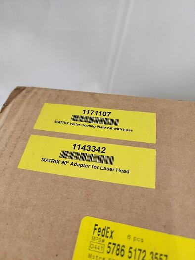 Used COHERENT MATRIX WATER COOLING PLATE KIT WITH HOSE , MATRIX 90 ADAPTER FOR LASER