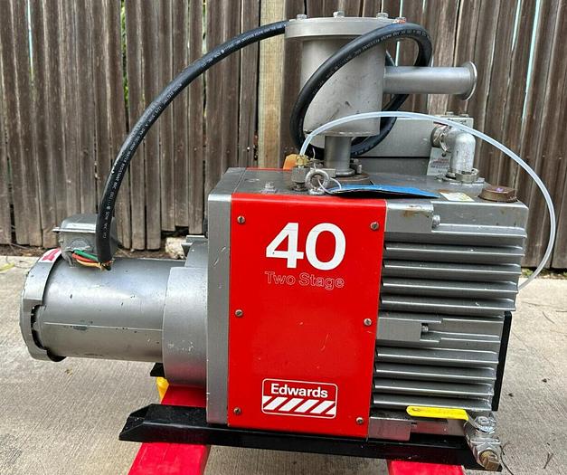 Used EDWARDS E2M40 HIGH VACUUM PUMP 40 TWO STAGE