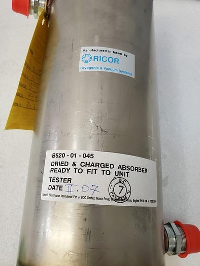 Used Ricor Edwards B520-01-045 Cryogenic High Vacuum Dried & Charged Absorber
