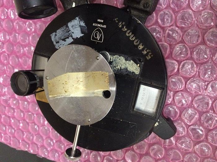 Used AMERICAN OPTICAL SPENCER SPECTROMETER, COLLIMATOR & TELESCOPE MODEL #2556