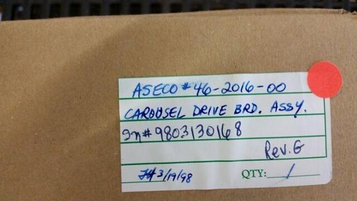 ASECO CAROOSEL DRIVE BRD. ASSY. REV.G P/N 46-2016-00 ELECTROGLAS PROBE STN BOARD