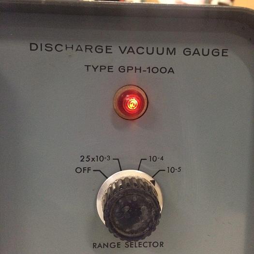 Used GPH- 100 A, Discharge Vacuum Gauge by Consolidated Vacuum Co.