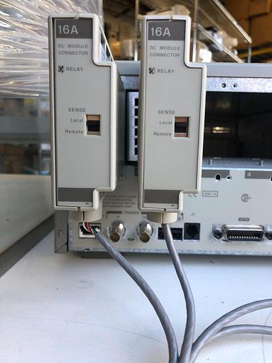 Used HEWLETT PACKARD 66000A MAIN FRAME WITH HP66105A, HP66101A, 2) HP66104A, 4) 16A