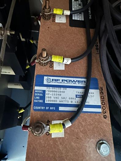 Used RF POWER PRODUCTS 99-00250-00 POWER SUPPLY GENERATOR