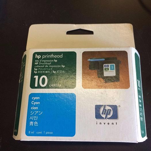 Used HP 10 INK COLOR CYAN LOT OF 4