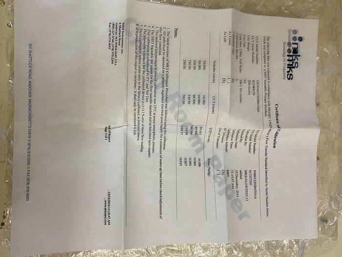 Used MKS MFC GE50A013202R6V020 MASS FLOW METER