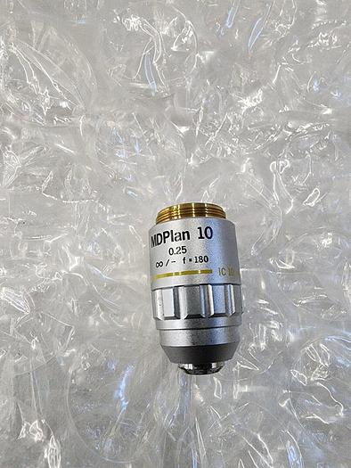 Used OLYMPUS MD PLAN 10 .25 F=180 OBJECTIVE