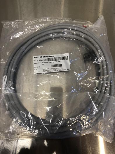 Used BOC EDWARDS PT46Y0A01 P046 POWER CABLE 5M RING TERMINAL
