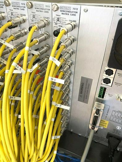 Used KEITHLEY 707A SWITCHING MATRIX WITH 7072 SEMICONDUCTOR MATRIX CARD plug ins