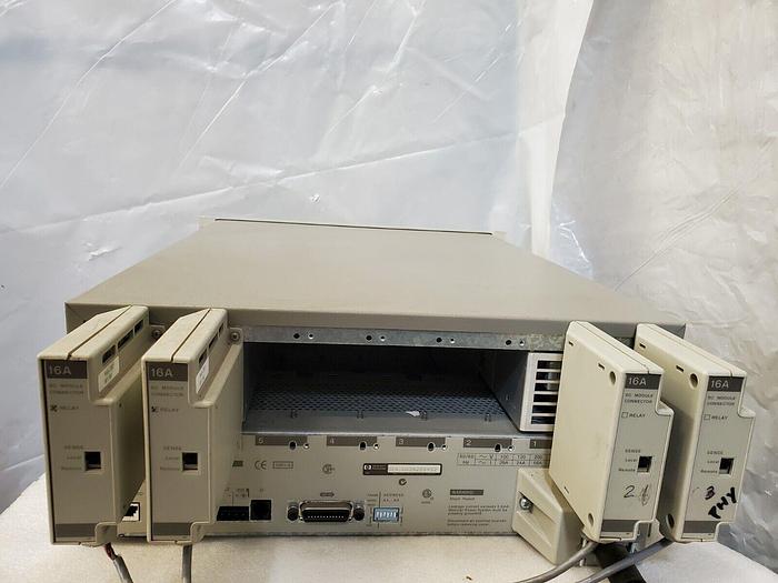 Used HEWLETT PACKARD 66000A MAIN FRAME WITH HP66105A, HP66101A, 2) HP66104A, 4) 16A