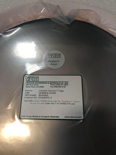 VEM CUSTOMER SUPPLIED TI TARGET, CS-6908 & CS-6909