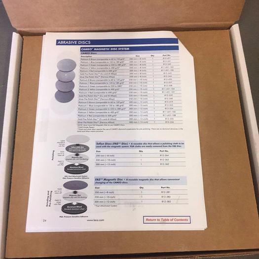 LECO 810-857-100 Silicon Carbide wet or dry plain back discs