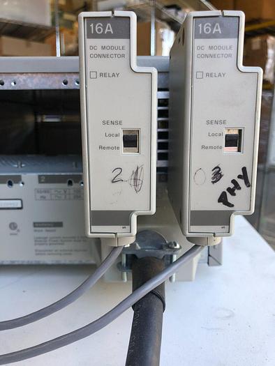 Used HEWLETT PACKARD 66000A MAIN FRAME WITH HP66105A, HP66101A, 2) HP66104A, 4) 16A