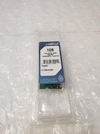 Used CRUCIAL CT12864AC800 1GB DDR2 SODIMM MEMORY