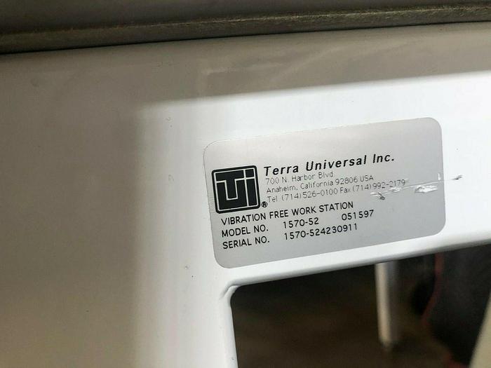 Used TERRA UNIVERSAL VIBRATION FREE WORK STATION 1570-52 051597