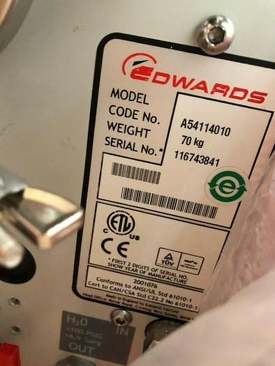 Used EDWARDS PUMP IXL120 A54114010 WITH EDWARDS GVI63M