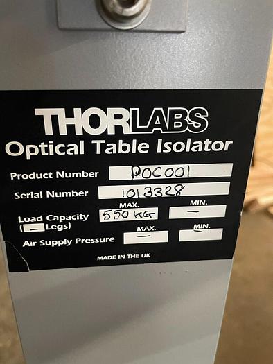 Used THORLABS OPTICAL TABLE ISOLATOR P0C001 24'' X 36''