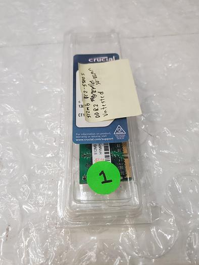 Used CRUCIAL CT12864AC800 1GB DDR2 SODIMM MEMORY
