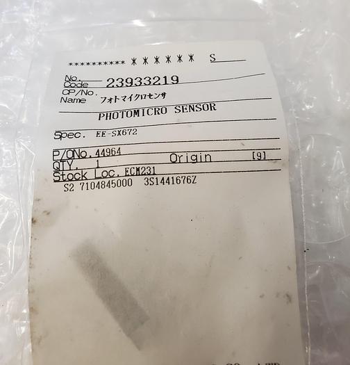 Used PHOTOMICRO SENSOR EE-SX672