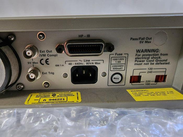 Used HEWLETT PACKARD 3458A MULTIMETER