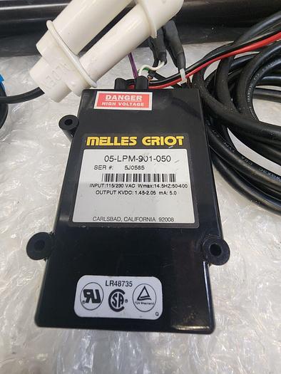 Used MELLES GRIOT 05-LPM-01-050 POWER SUPPLY WITH LASER