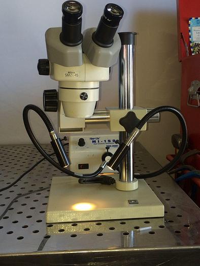 Used Nikon SMZ645 Microscope w/ Dolan Jenner "MI -150" Fiber Optic Illuminator & MORE