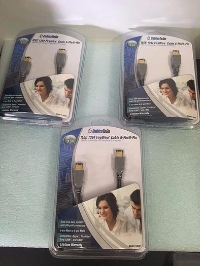 Used 3M IEE 1394 FIREWIRE CABLE 6-PIN